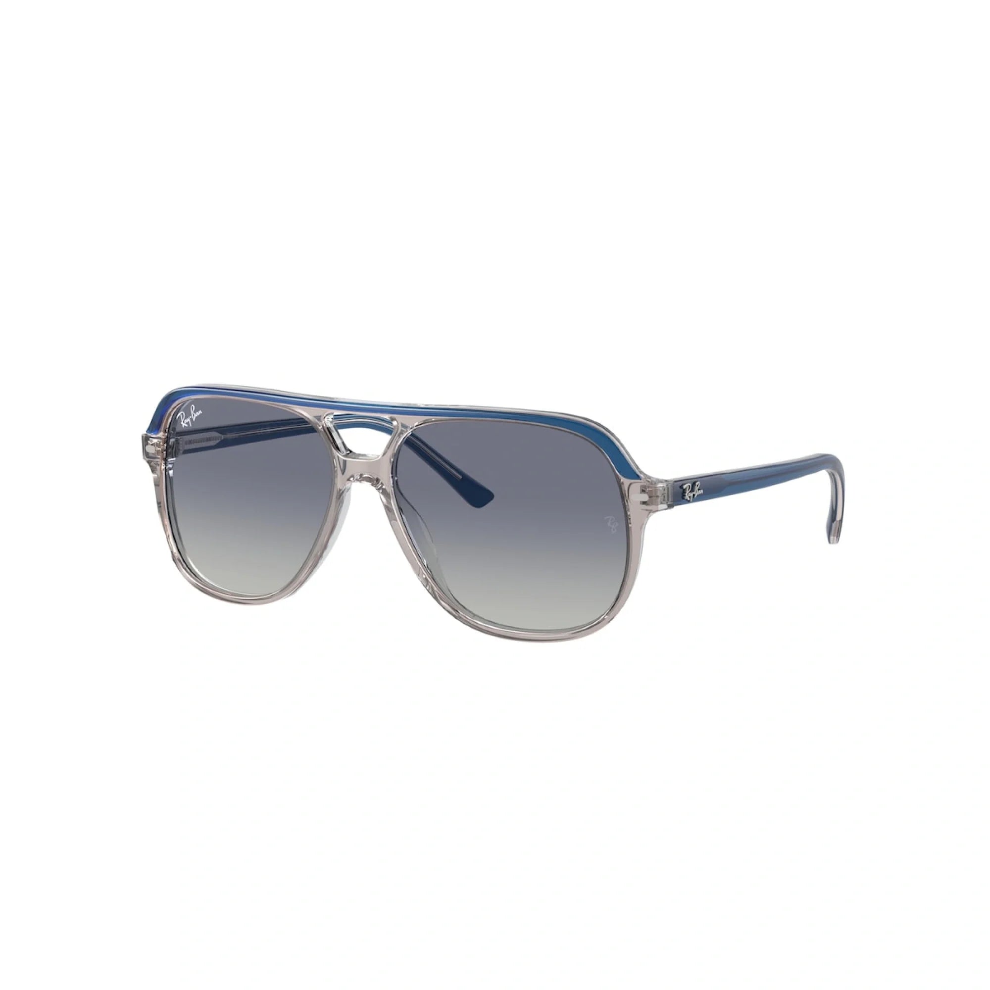RAY-BAN JUNIOR RJ 9096S JUNIOR BILL 71554L PARTE SUPERIORE BLU SCURO, MARRONE E GRIGIO CHIARO | OCCHIALE DA SOLE BAMBINO UNISEX | CALIBRO 52