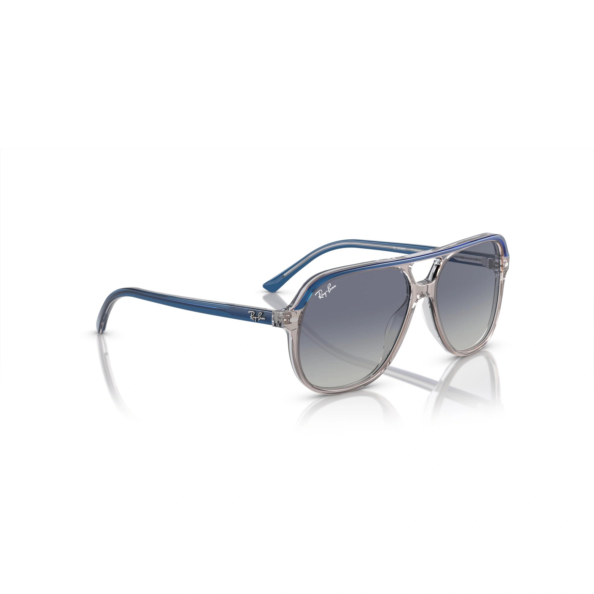 RAY-BAN JUNIOR RJ 9096S JUNIOR BILL 71554L PARTE SUPERIORE BLU SCURO, MARRONE E GRIGIO CHIARO | OCCHIALE DA SOLE BAMBINO UNISEX | CALIBRO 49