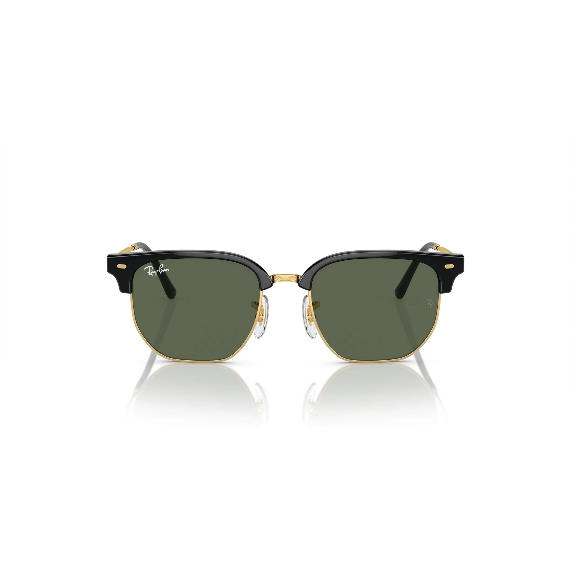 RAY-BAN JUNIOR RJ 9116S JUNIOR NEW CLUBMASTER 100/71 NERO SU ORO | OCCHIALE DA SOLE BAMBINO UNISEX | CALIBRO 47