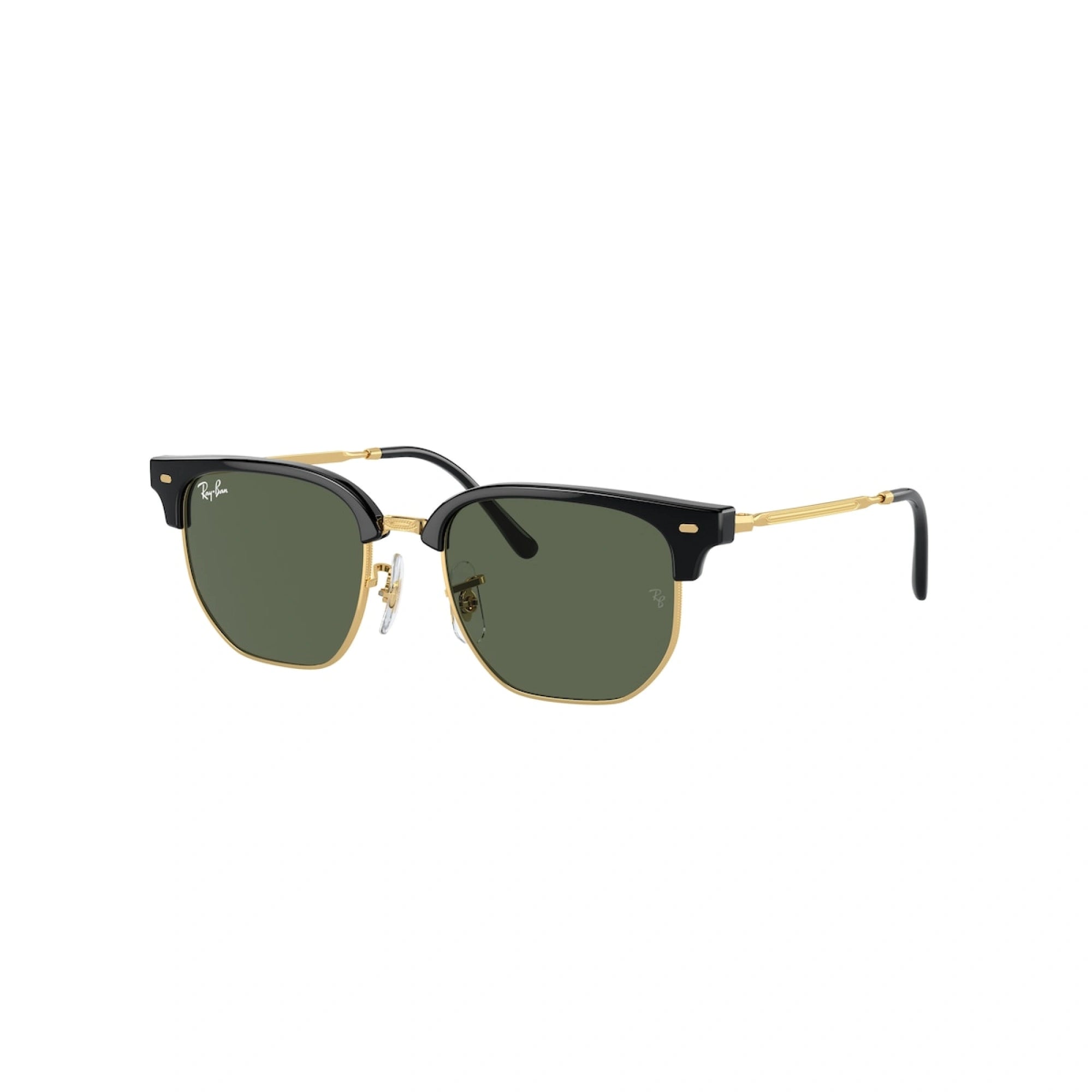 RAY-BAN JUNIOR RJ 9116S JUNIOR NEW CLUBMASTER 100/71 NERO SU ORO | OCCHIALE DA SOLE BAMBINO UNISEX | CALIBRO 47