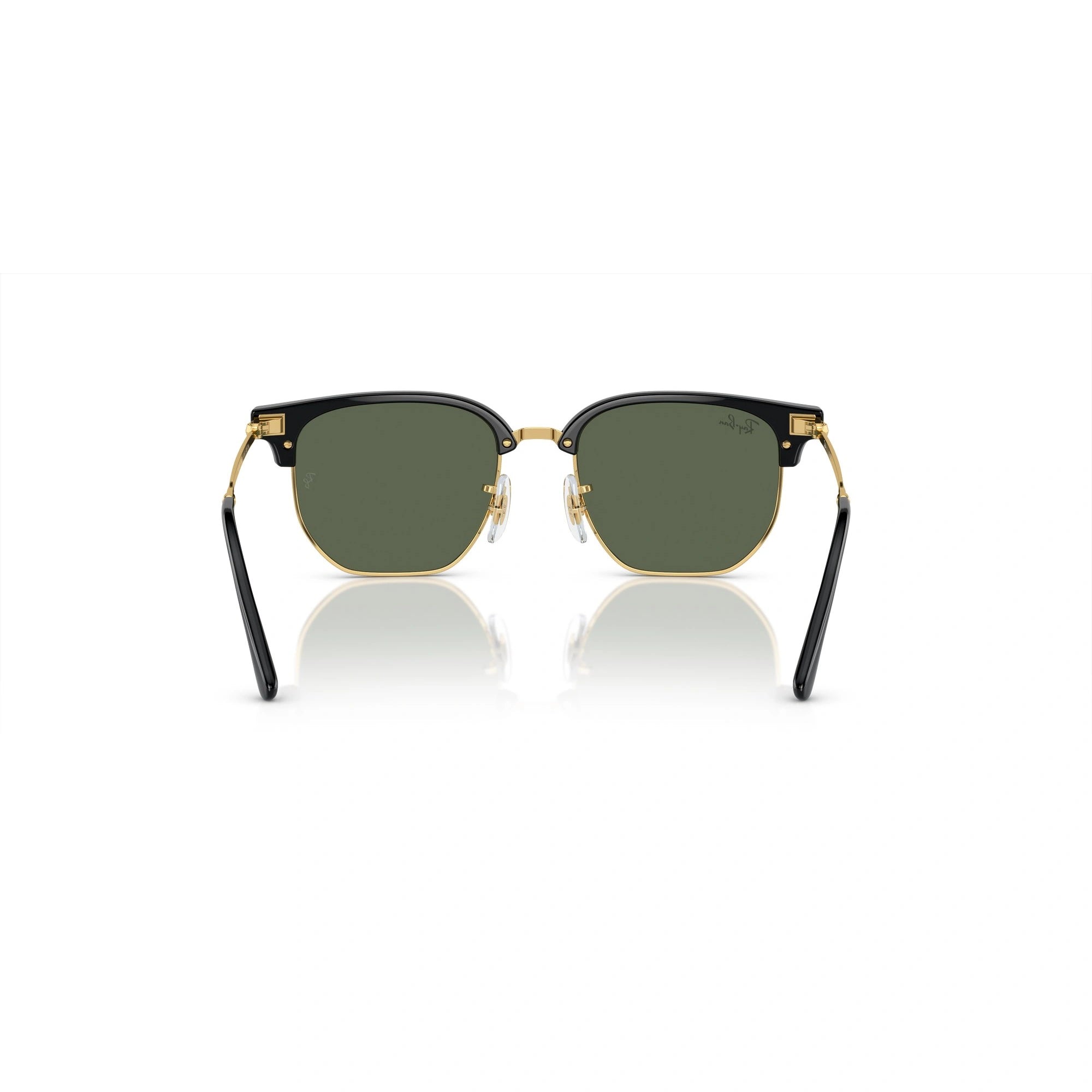 RAY-BAN JUNIOR RJ 9116S JUNIOR NEW CLUBMASTER 100/71 NERO SU ORO | OCCHIALE DA SOLE BAMBINO UNISEX | CALIBRO 47