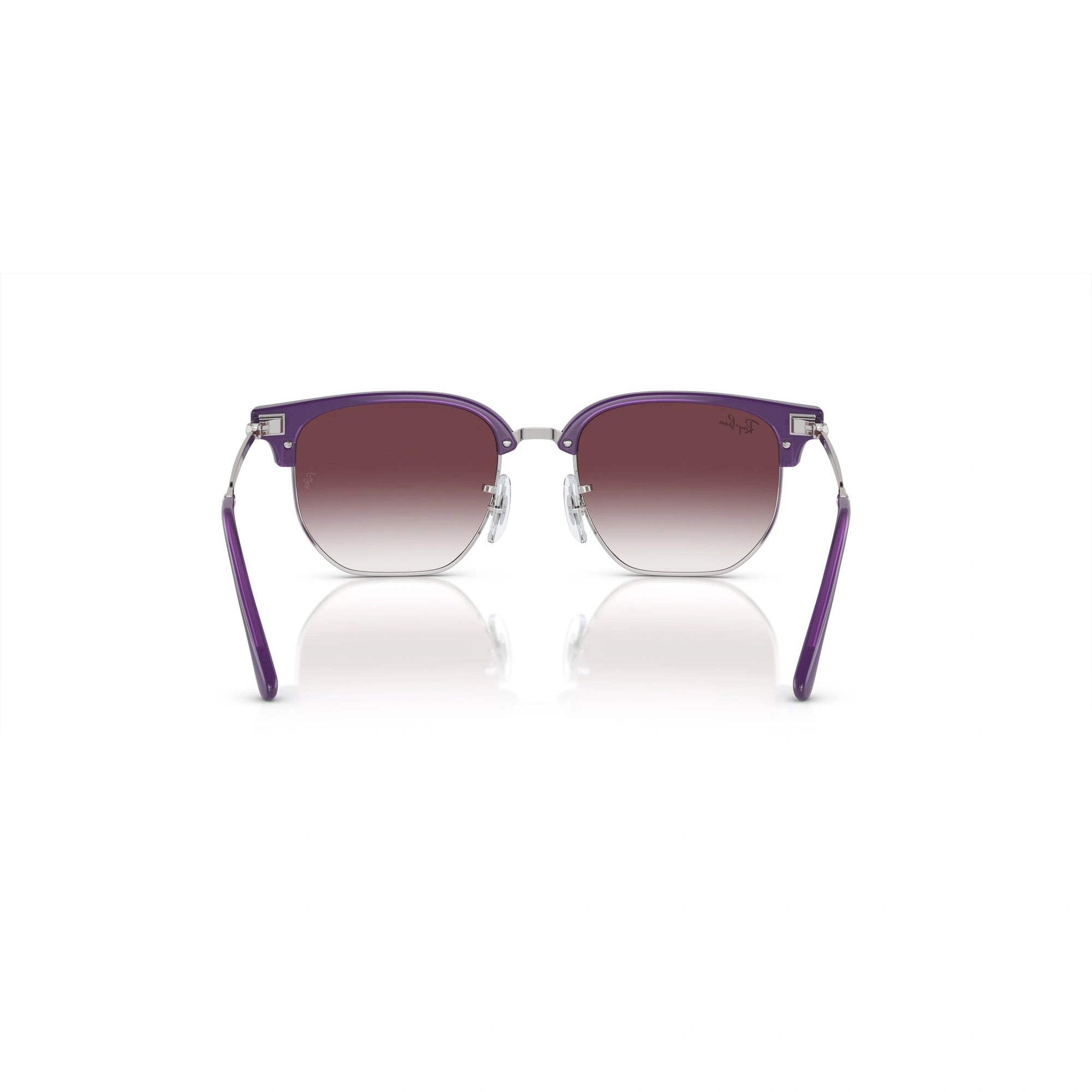 RAY-BAN JUNIOR RJ 9116S JUNIOR NEW CLUBMASTER 713136 VIOLA OPALE SU ARGENTO | OCCHIALE DA SOLE BAMBINO UNISEX | CALIBRO 47