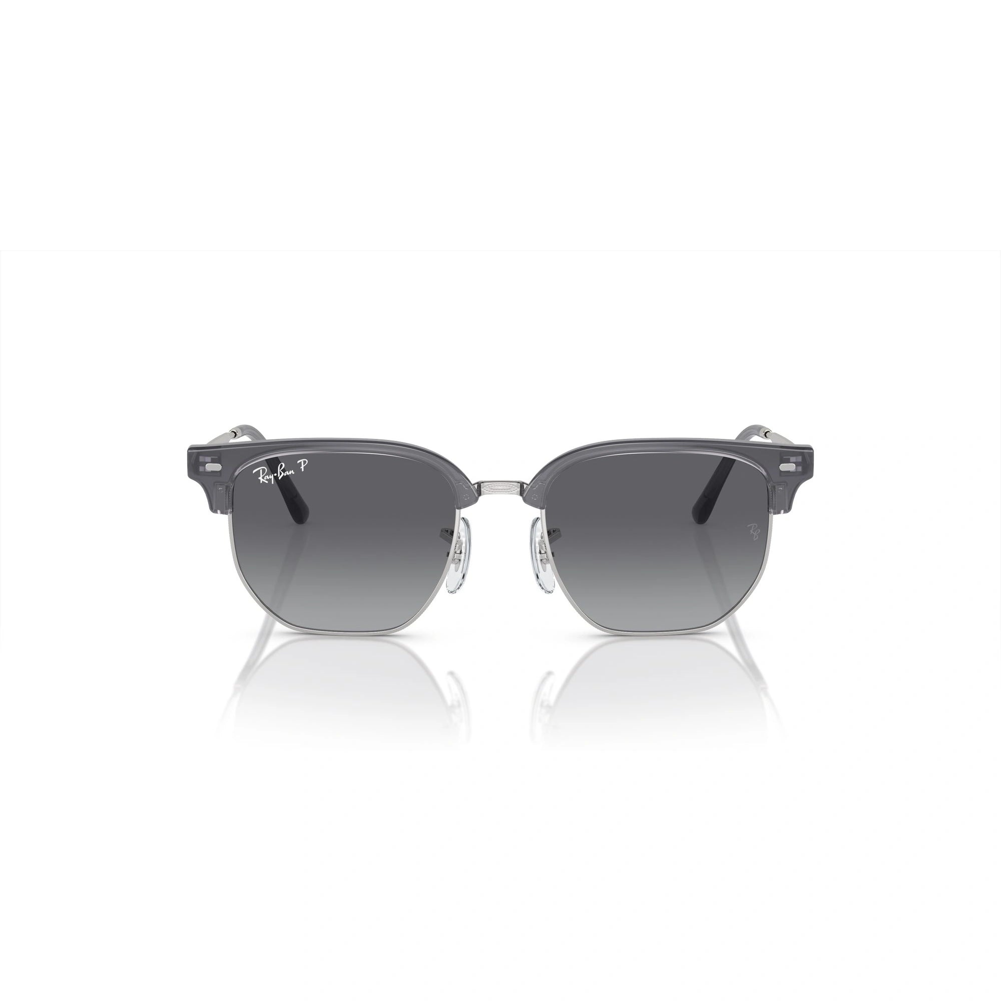 RAY-BAN JUNIOR RJ 9116S JUNIOR NEW CLUBMASTER 7134T3 BLU OPALE SU ARGENTO | OCCHIALE DA SOLE BAMBINO UNISEX | CALIBRO 47
