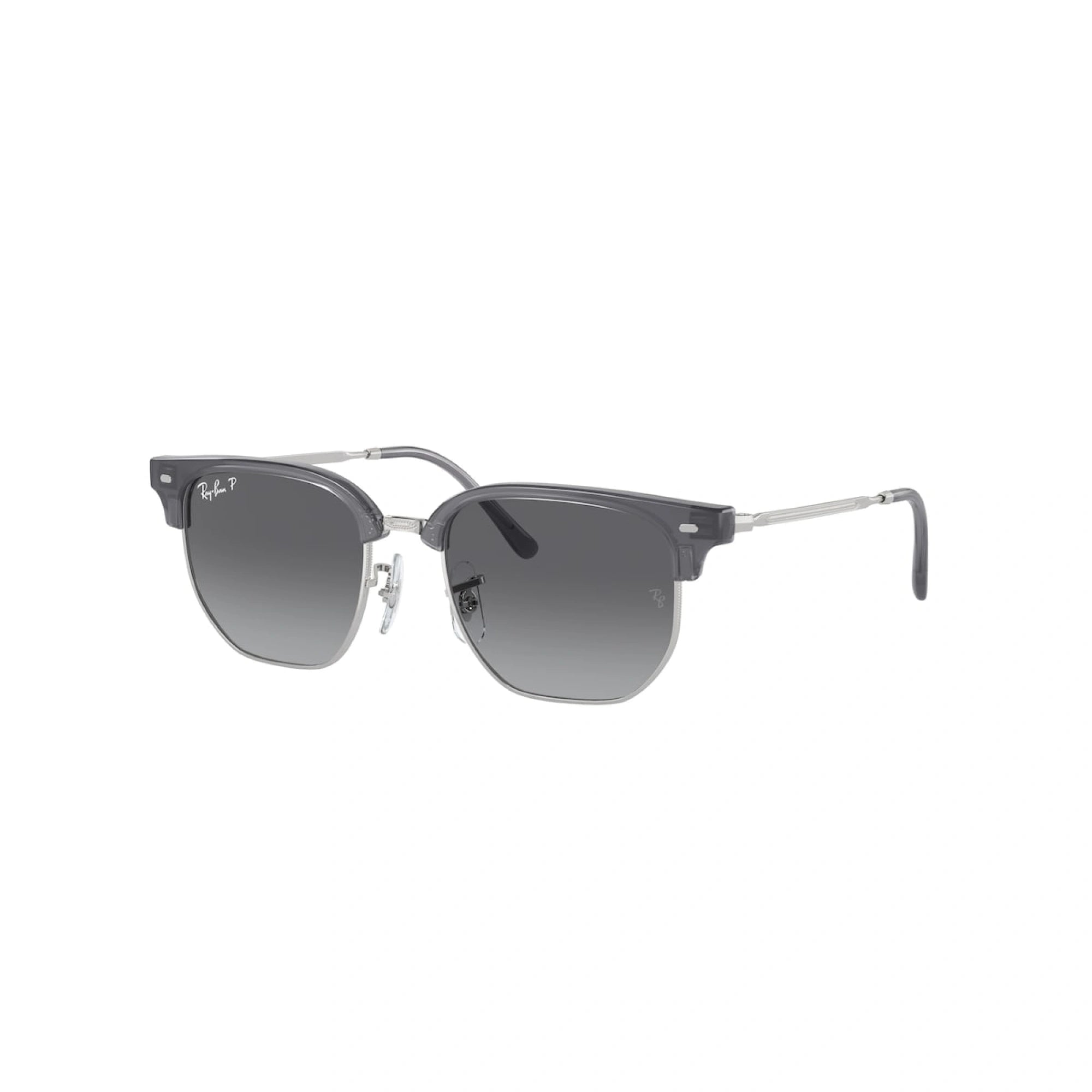 RAY-BAN JUNIOR RJ 9116S JUNIOR NEW CLUBMASTER 7134T3 BLU OPALE SU ARGENTO | OCCHIALE DA SOLE BAMBINO UNISEX | CALIBRO 47