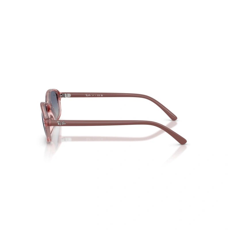 OCCHIALE DA SOLE BAMBINO UNISEX RAY-BAN JUNIOR RJ 9132S - 72014L ROSA TRASPARENTE - TAGLIA 49