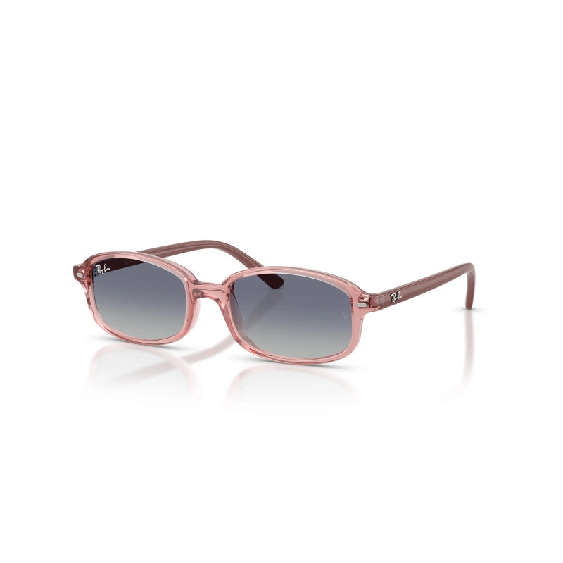 OCCHIALE DA SOLE BAMBINO UNISEX RAY-BAN JUNIOR RJ 9132S - 72014L ROSA TRASPARENTE - TAGLIA 49