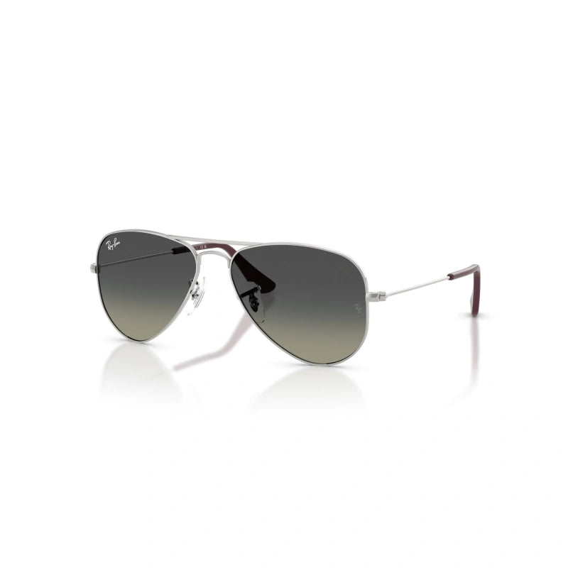 OCCHIALE DA SOLE BAMBINO UNISEX RAY-BAN JUNIOR RJ 9506S - JUNIOR AVIATOR 302/11 ARGENTO - TAGLIA 52