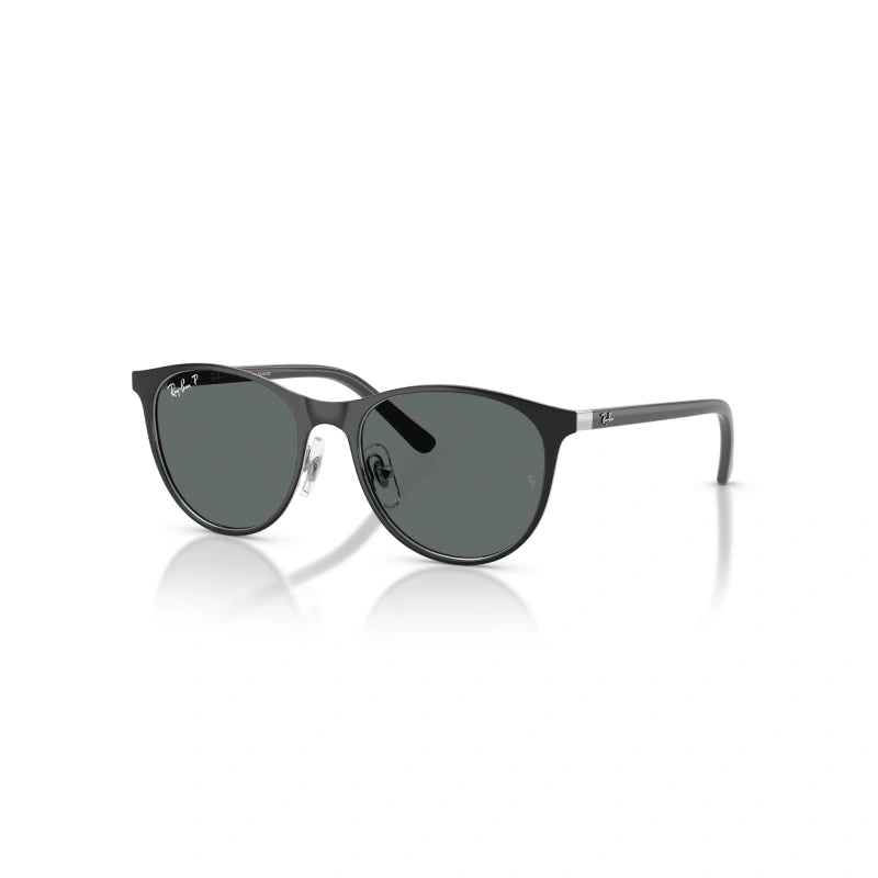 OCCHIALE DA SOLE BAMBINO UNISEX RAY-BAN JUNIOR RJ 9552S - 295/81 NERO SU ARGENTO - TAGLIA 47