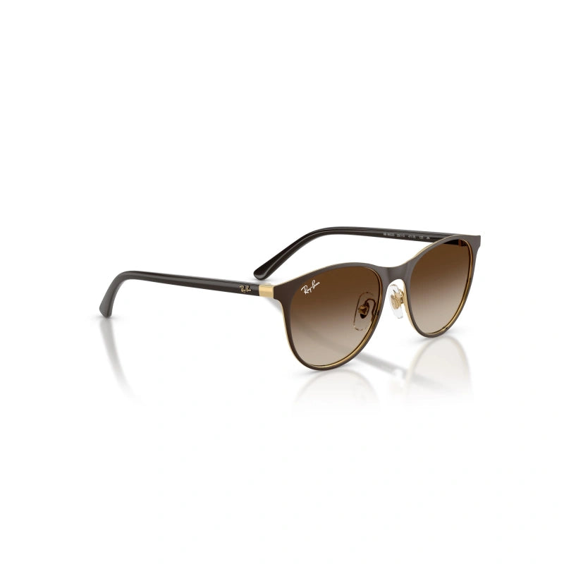 OCCHIALE DA SOLE BAMBINO UNISEX RAY-BAN JUNIOR RJ 9552S - 297/13 MARRONE OPACO SU ORO ARISTA - TAGLIA 47