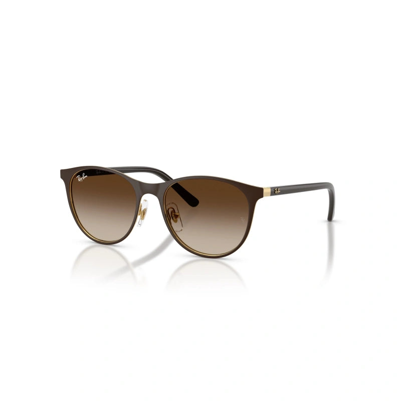 OCCHIALE DA SOLE BAMBINO UNISEX RAY-BAN JUNIOR RJ 9552S - 297/13 MARRONE OPACO SU ORO ARISTA - TAGLIA 47
