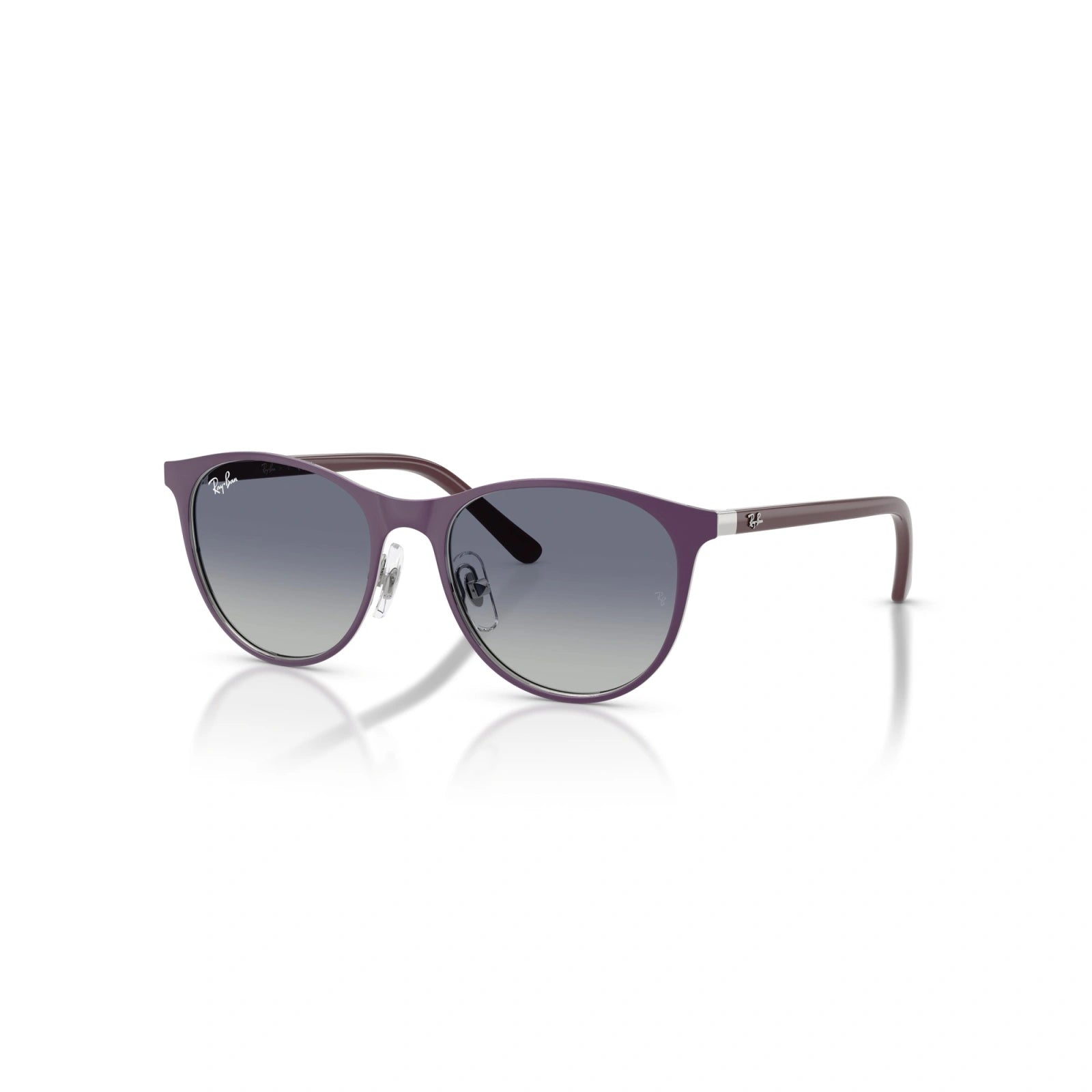 OCCHIALE DA SOLE BAMBINO UNISEX RAY-BAN JUNIOR RJ 9552S - 299/4L VIOLA OPACO SU ARGENTO - TAGLIA 47