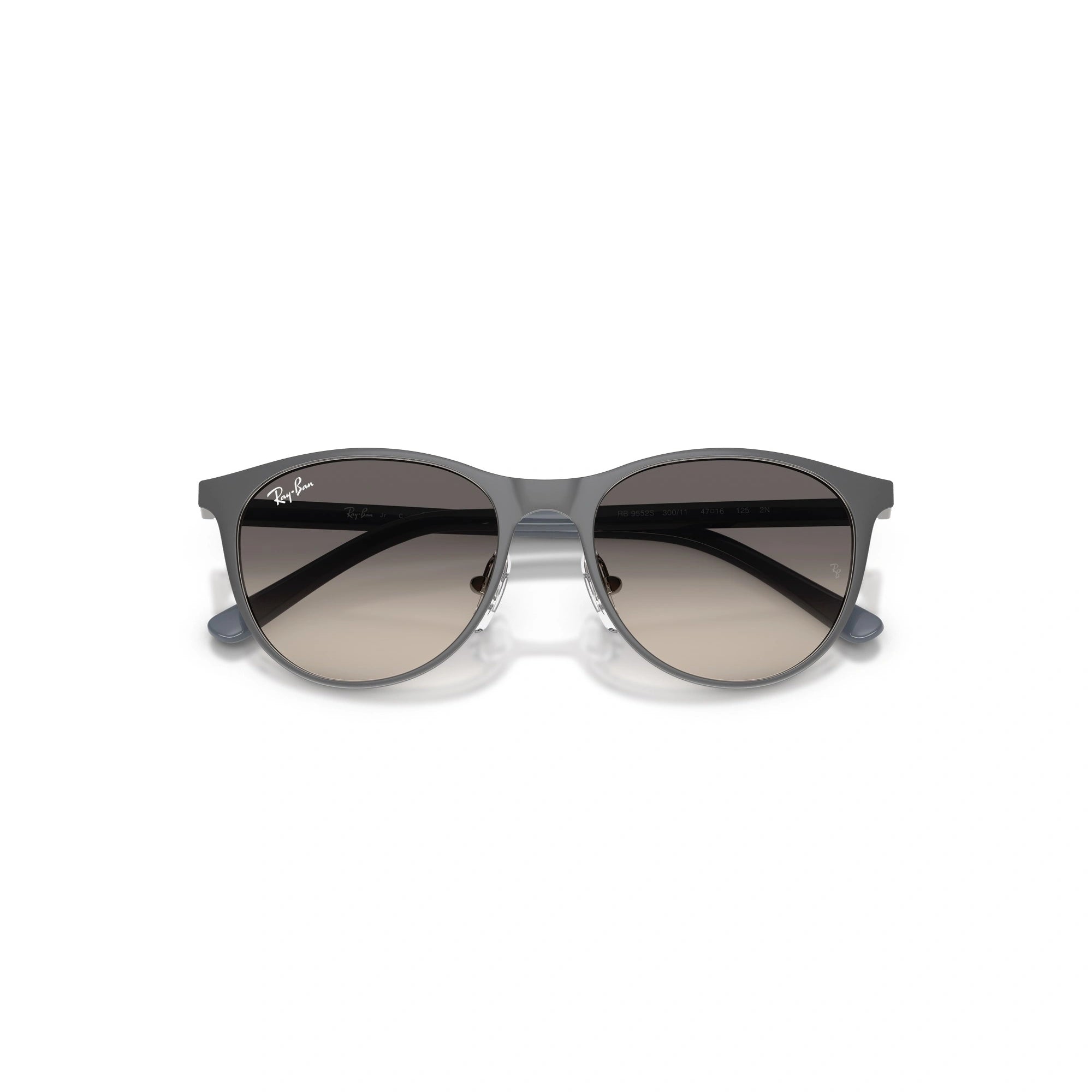 OCCHIALE DA SOLE BAMBINO UNISEX RAY-BAN JUNIOR RJ 9552S - 300/11 GRIGIO OPACO SU CANNA DI FUCILE - TAGLIA 47