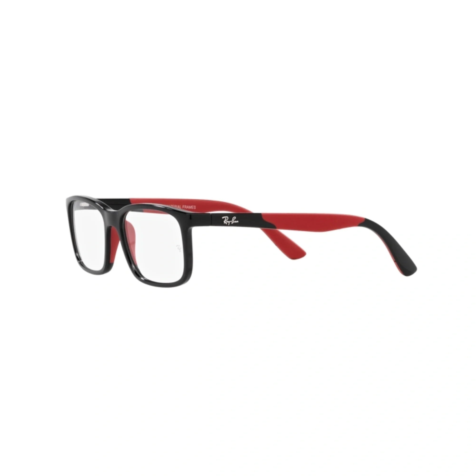 RAY-BAN JUNIOR RY 1621 - 3928 NERO SU ROSSO | OCCHIALE DA VISTA BAMBINO UNISEX | CALIBRO 49