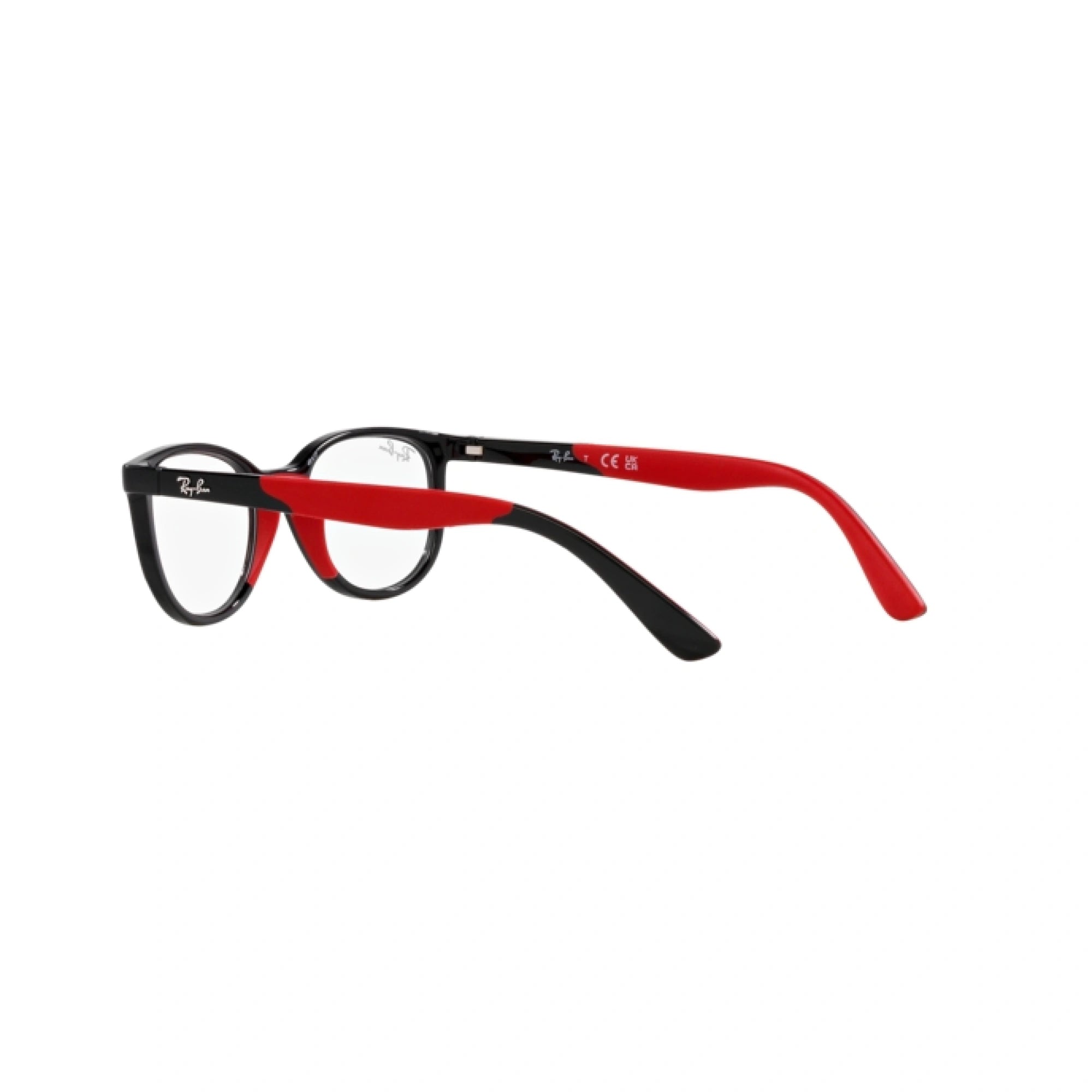 RAY-BAN JUNIOR RY 1622 - 3928 NERO SU ROSSO | OCCHIALE DA VISTA BAMBINO UNISEX | CALIBRO 46