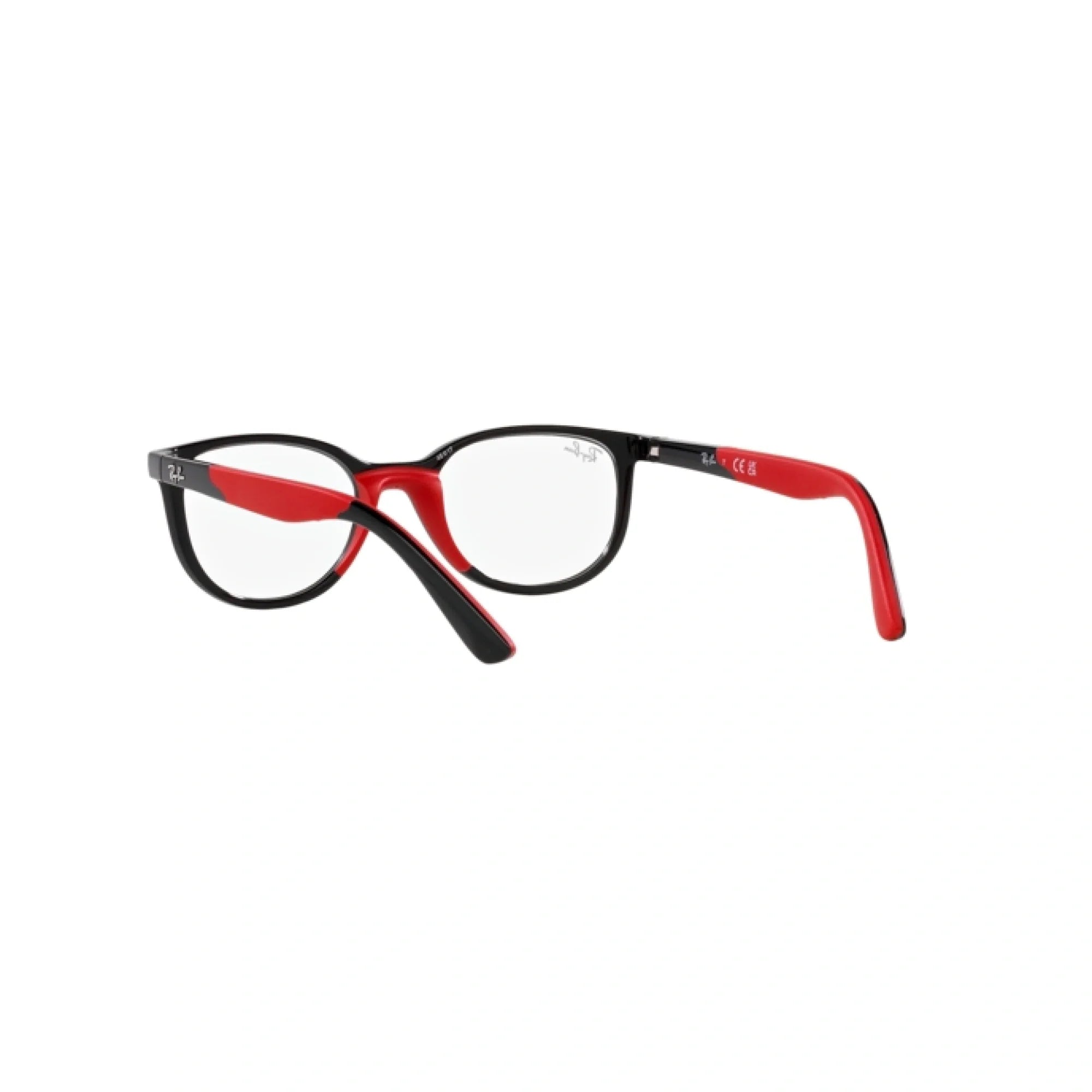 RAY-BAN JUNIOR RY 1622 - 3928 NERO SU ROSSO | OCCHIALE DA VISTA BAMBINO UNISEX | CALIBRO 48