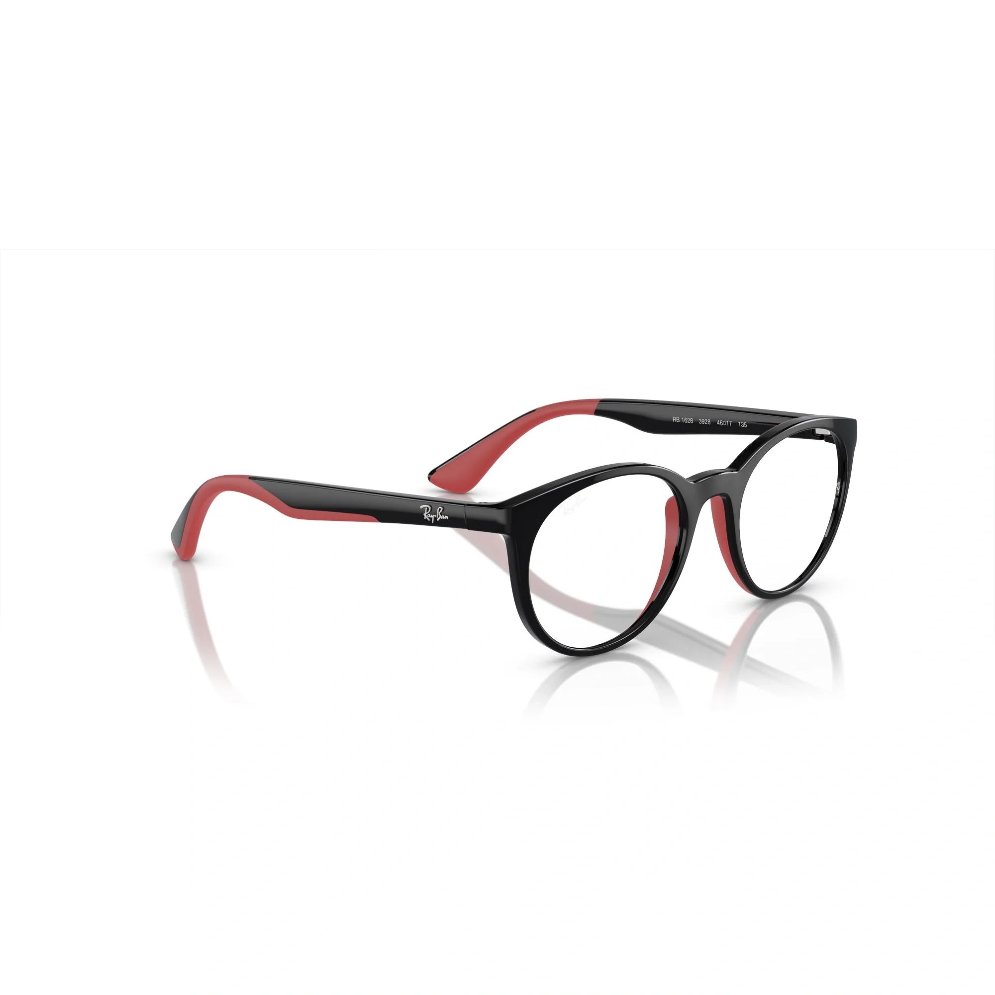 RAY-BAN JUNIOR RY 1628 - 3928 NERO SU ROSSO | OCCHIALE DA VISTA BAMBINO UNISEX | CALIBRO 48