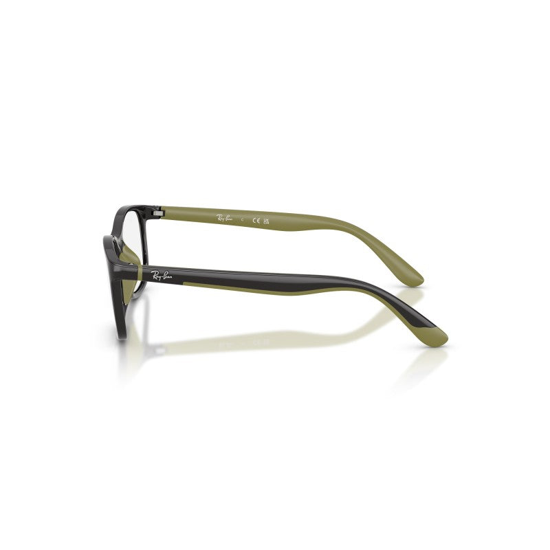 OCCHIALI DA VISTA BAMBINO UNISEX | RAY-BAN JUNIOR RY 1644 - 7511 GRIGIO SU VERDE GOMMA - CALIBRO 48