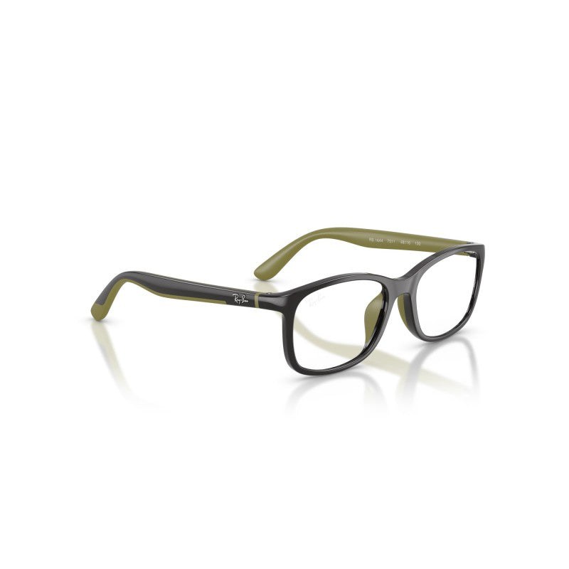 OCCHIALI DA VISTA BAMBINO UNISEX | RAY-BAN JUNIOR RY 1644 - 7511 GRIGIO SU VERDE GOMMA - CALIBRO 46