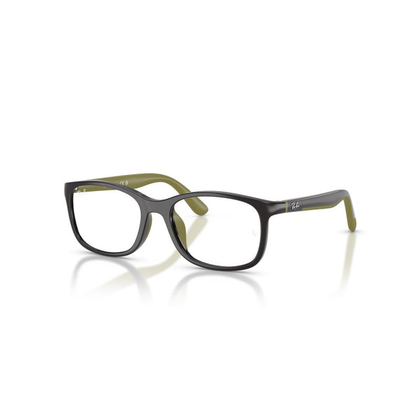 OCCHIALI DA VISTA BAMBINO UNISEX | RAY-BAN JUNIOR RY 1644 - 7511 GRIGIO SU VERDE GOMMA - CALIBRO 48