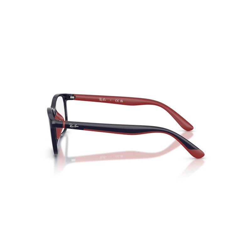 OCCHIALI DA VISTA BAMBINO UNISEX | RAY-BAN JUNIOR RY 1644 - 7513 BLU SU ROSSO GOMMA - CALIBRO 46
