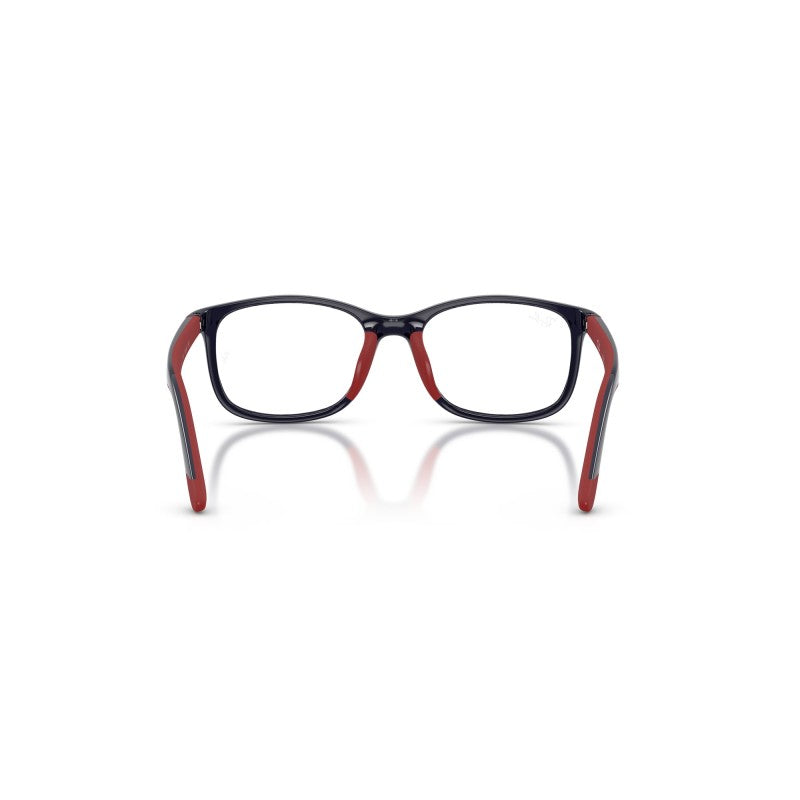 OCCHIALI DA VISTA BAMBINO UNISEX | RAY-BAN JUNIOR RY 1644 - 7513 BLU SU ROSSO GOMMA - CALIBRO 46