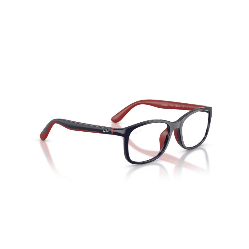 OCCHIALI DA VISTA BAMBINO UNISEX | RAY-BAN JUNIOR RY 1644 - 7513 BLU SU ROSSO GOMMA - CALIBRO 46