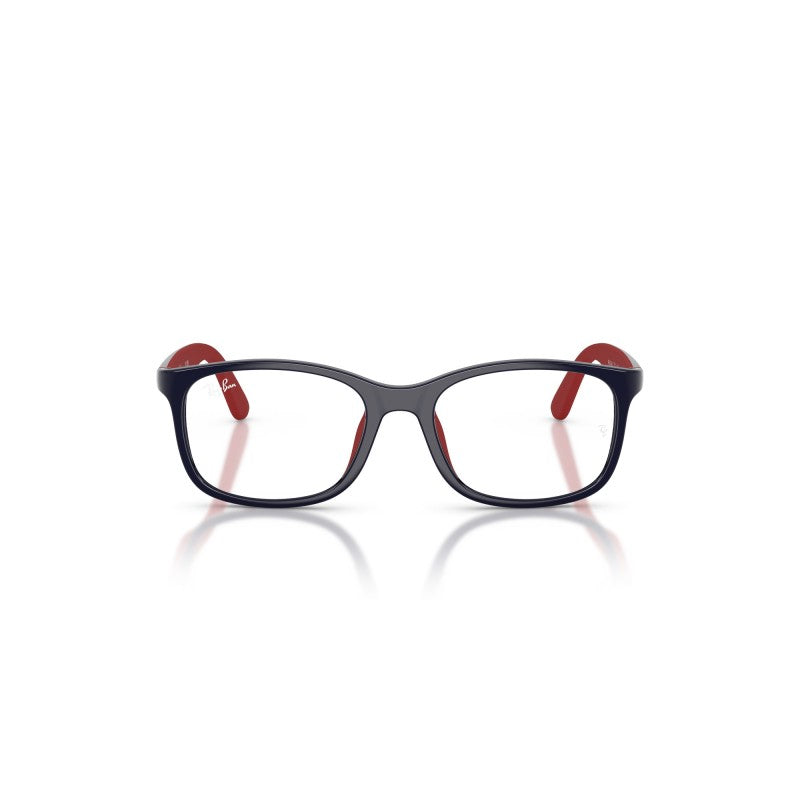 OCCHIALI DA VISTA BAMBINO UNISEX | RAY-BAN JUNIOR RY 1644 - 7513 BLU SU ROSSO GOMMA - CALIBRO 46