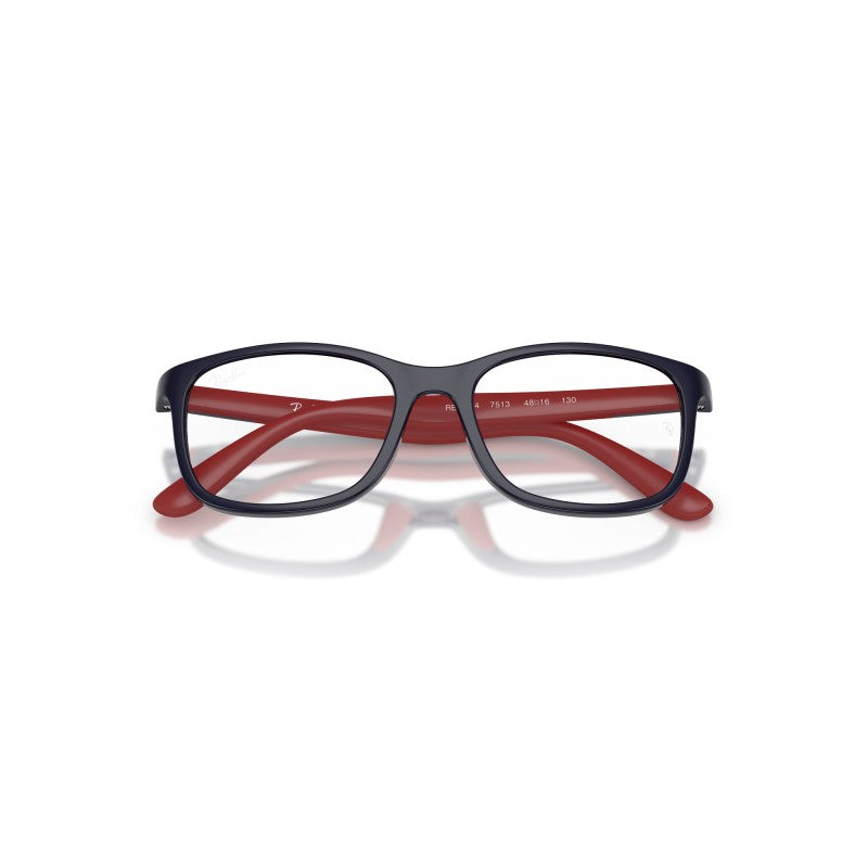 OCCHIALI DA VISTA BAMBINO UNISEX | RAY-BAN JUNIOR RY 1644 - 7513 BLU SU ROSSO GOMMA - CALIBRO 48