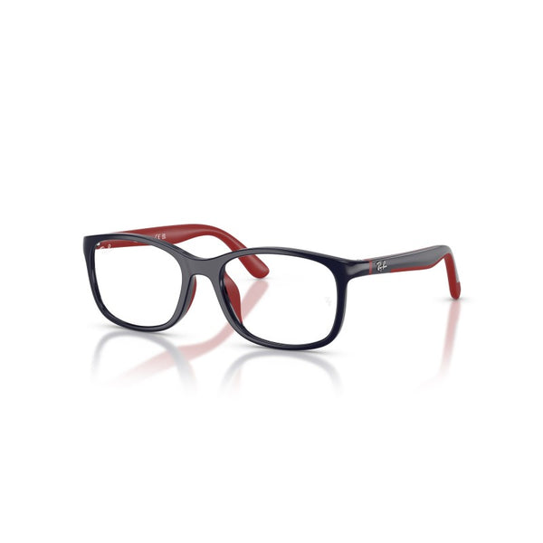 OCCHIALI DA VISTA BAMBINO UNISEX | RAY-BAN JUNIOR RY 1644 - 7513 BLU SU ROSSO GOMMA - CALIBRO 48