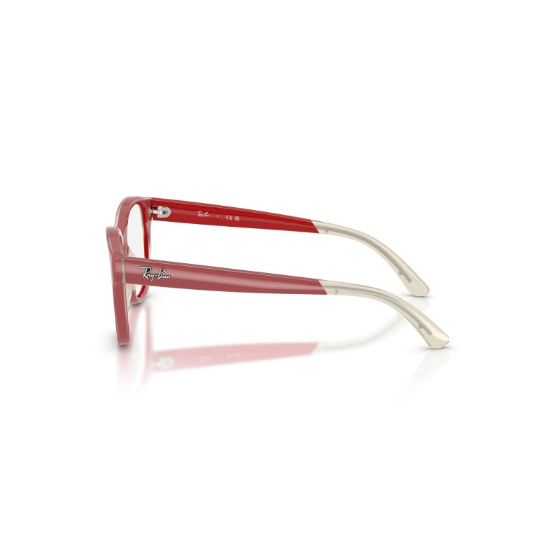 OCCHIALI DA VISTA BAMBINO UNISEX | RAY-BAN JUNIOR RY 1950 - 7204 ROSSO SU TRASPARENTE - CALIBRO 44