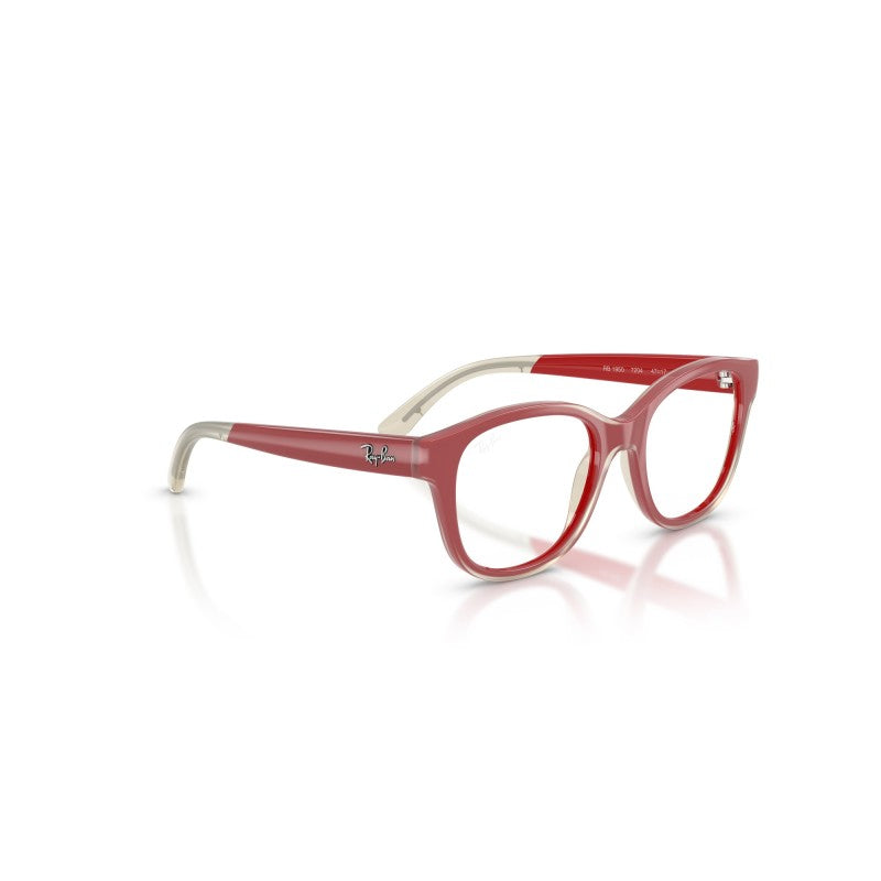 OCCHIALI DA VISTA BAMBINO UNISEX | RAY-BAN JUNIOR RY 1950 - 7204 ROSSO SU TRASPARENTE - CALIBRO 44
