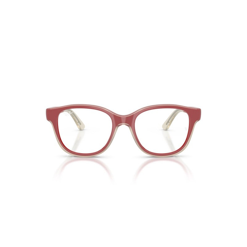 OCCHIALI DA VISTA BAMBINO UNISEX | RAY-BAN JUNIOR RY 1950 - 7204 ROSSO SU TRASPARENTE - CALIBRO 46