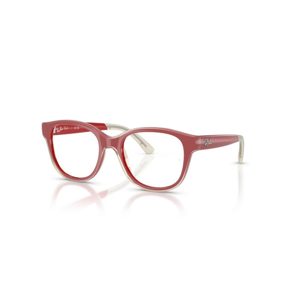 OCCHIALI DA VISTA BAMBINO UNISEX | RAY-BAN JUNIOR RY 1950 - 7204 ROSSO SU TRASPARENTE - CALIBRO 46