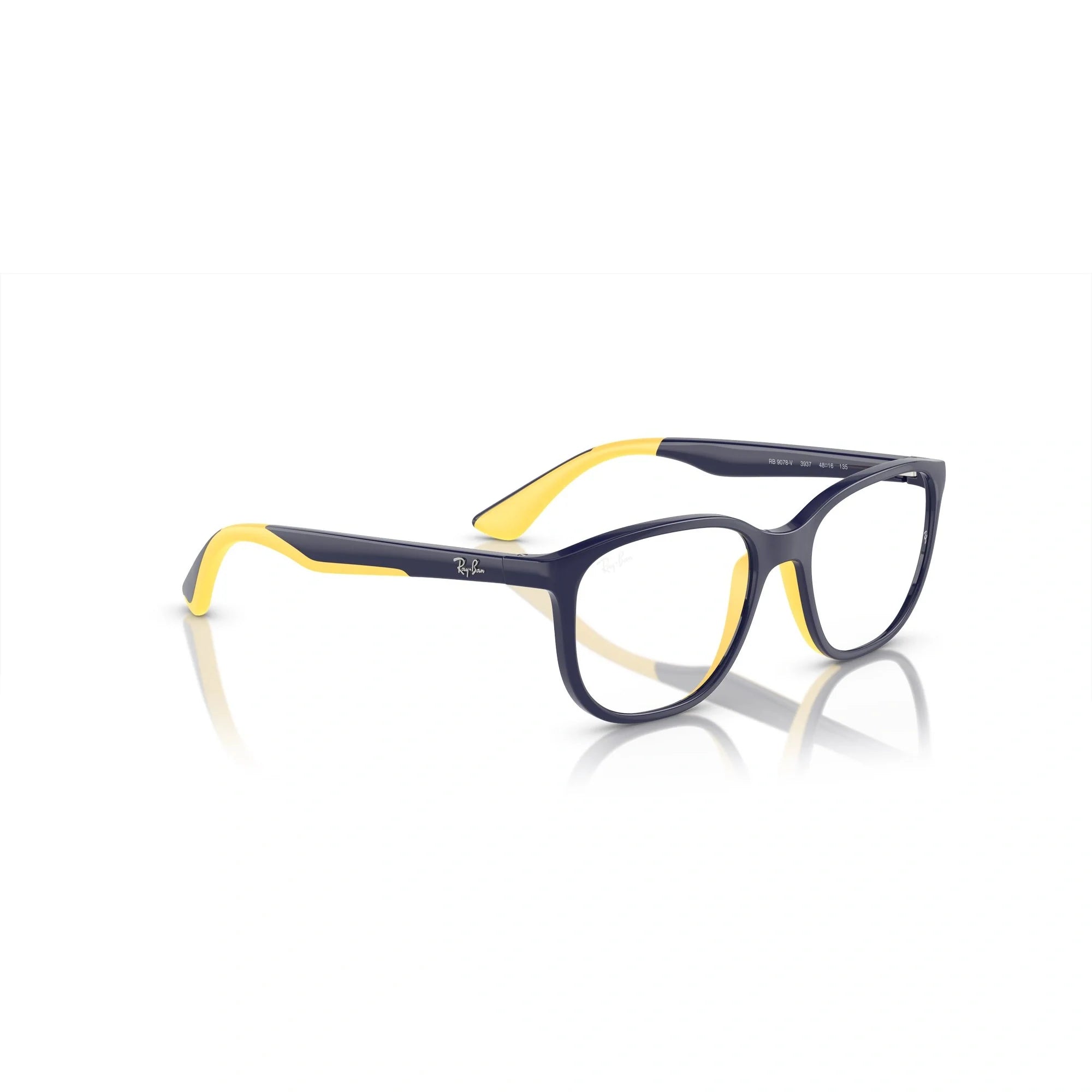 RAY-BAN JUNIOR RY 9078V - 3937 BLU SCURO SU GIALLO | OCCHIALE DA VISTA BAMBINO UNISEX | CALIBRO 48
