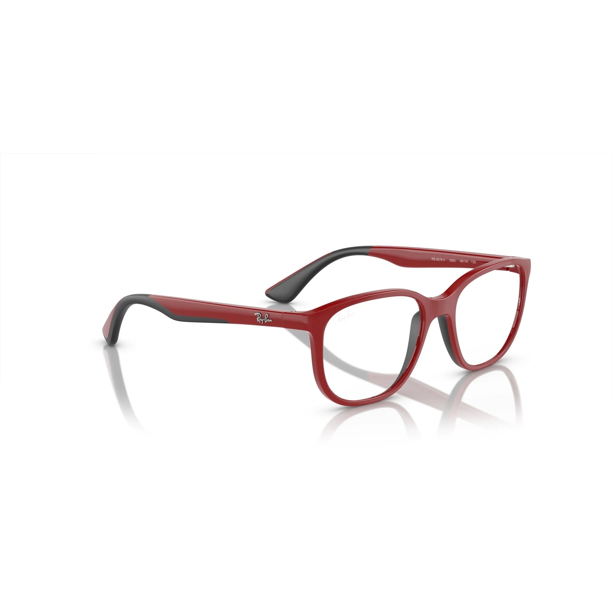RAY-BAN JUNIOR RY 9078V - 3950 ROSSO SU NERO | OCCHIALE DA VISTA BAMBINO UNISEX | CALIBRO 48