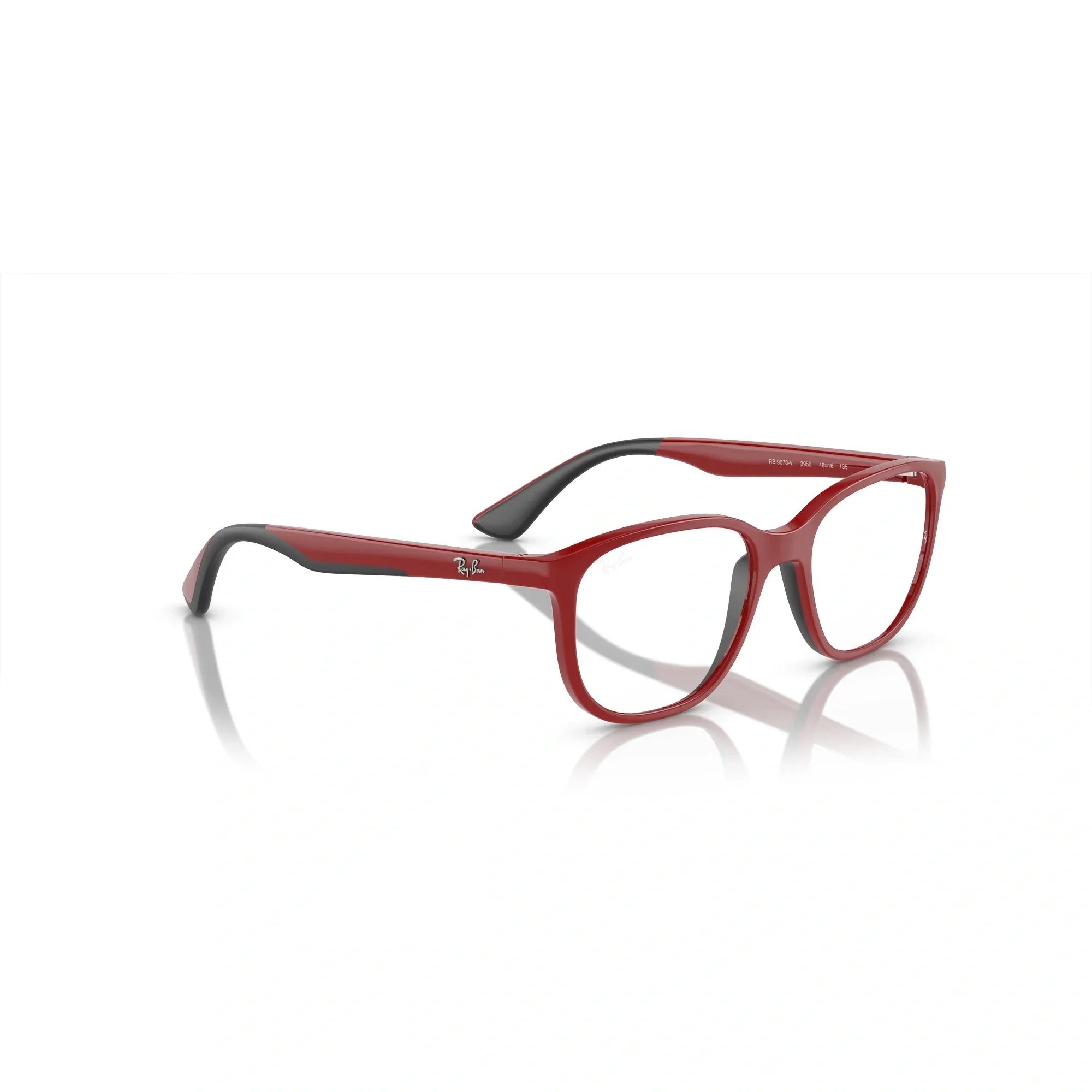 RAY-BAN JUNIOR RY 9078V - 3950 ROSSO SU NERO | OCCHIALE DA VISTA BAMBINO UNISEX | CALIBRO 46