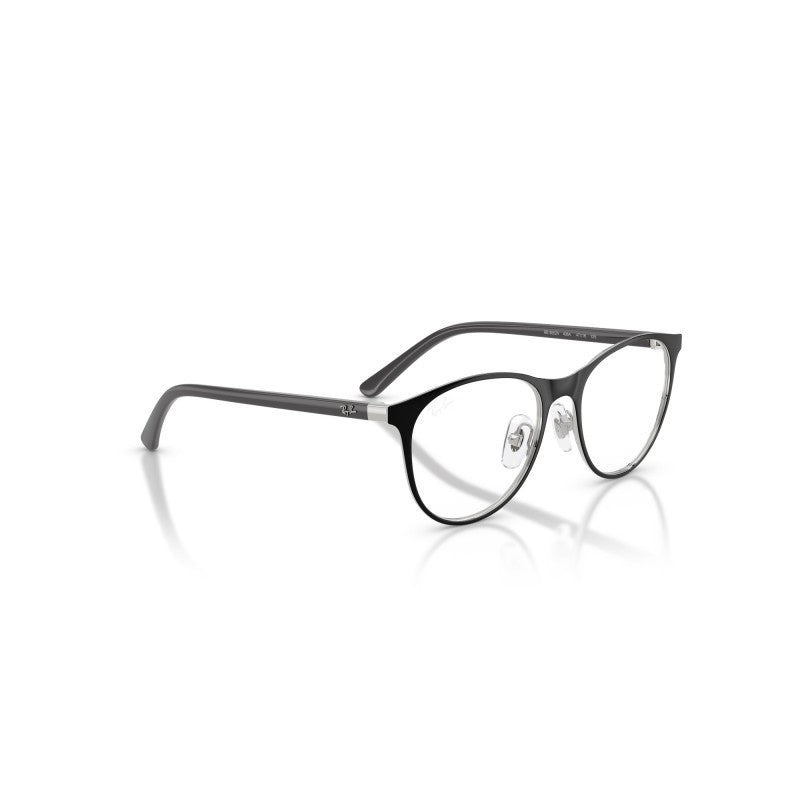 OCCHIALI DA VISTA BAMBINO UNISEX | RAY-BAN JUNIOR RY 9552V - 4064 NERO SU ARGENTO - CALIBRO 47
