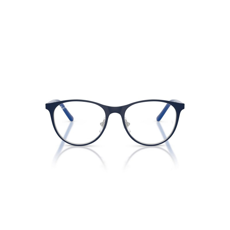 OCCHIALI DA VISTA BAMBINO UNISEX | RAY-BAN JUNIOR RY 9552V - 4094 BLU OPACO SU ARGENTO - CALIBRO 45