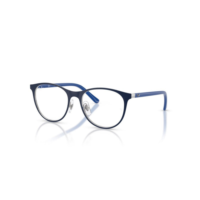 OCCHIALI DA VISTA BAMBINO UNISEX | RAY-BAN JUNIOR RY 9552V - 4094 BLU OPACO SU ARGENTO - CALIBRO 47