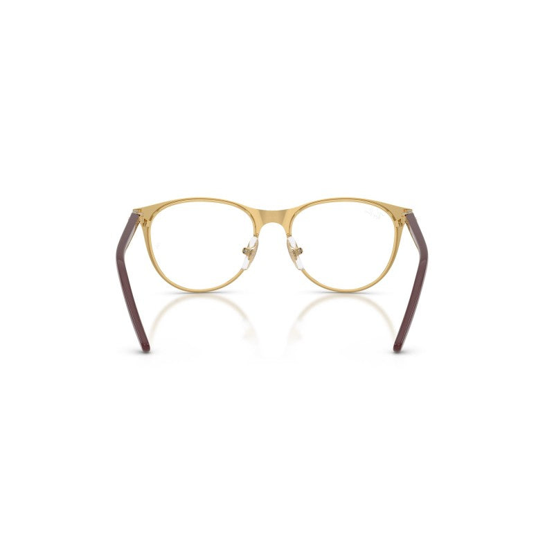 OCCHIALI DA VISTA BAMBINO UNISEX | RAY-BAN JUNIOR RY 9552V - 097 ROSSO SCURO SU ORO ARISTA - CALIBRO 45