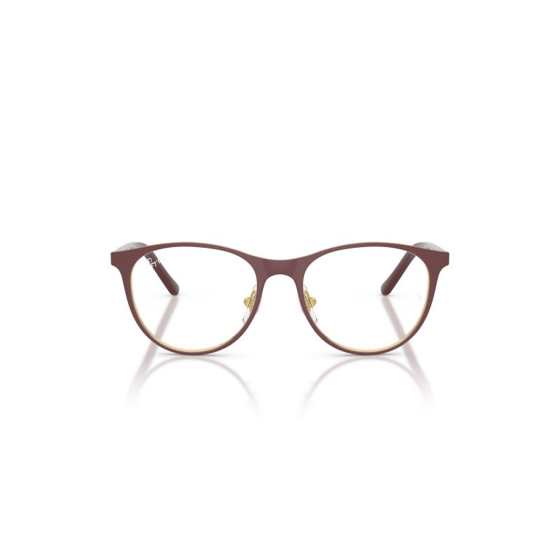 OCCHIALI DA VISTA BAMBINO UNISEX | RAY-BAN JUNIOR RY 9552V - 097 ROSSO SCURO SU ORO ARISTA - CALIBRO 45