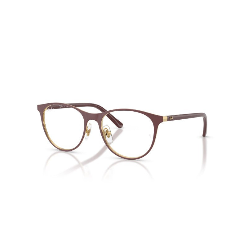OCCHIALI DA VISTA BAMBINO UNISEX | RAY-BAN JUNIOR RY 9552V - 097 ROSSO SCURO SU ORO ARISTA - CALIBRO 47