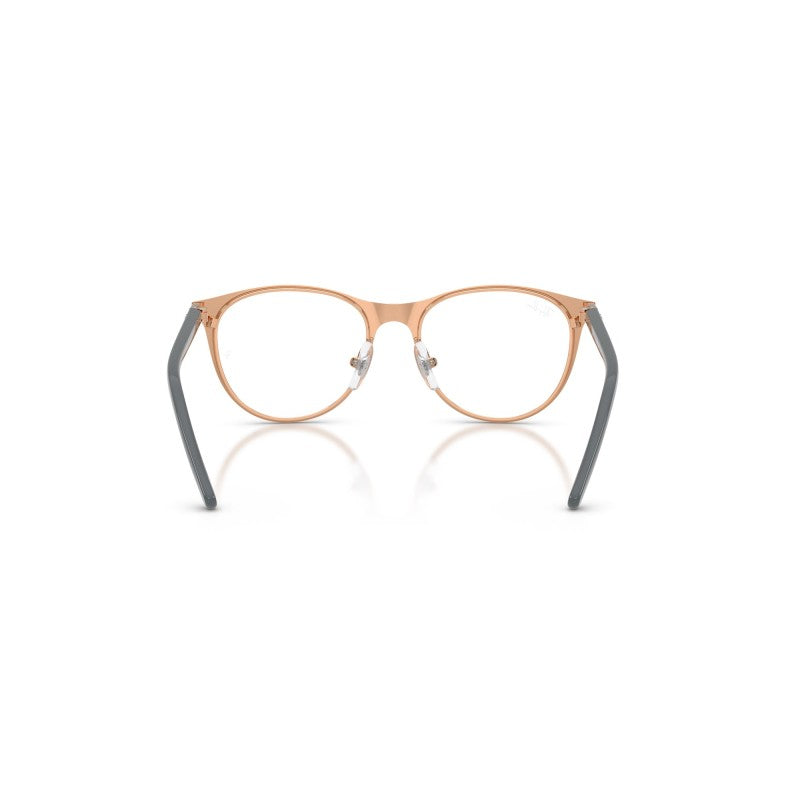 OCCHIALI DA VISTA BAMBINO UNISEX | RAY-BAN JUNIOR RY 9552V - 4099 GRIGIO SU ORO ROSA - CALIBRO 45