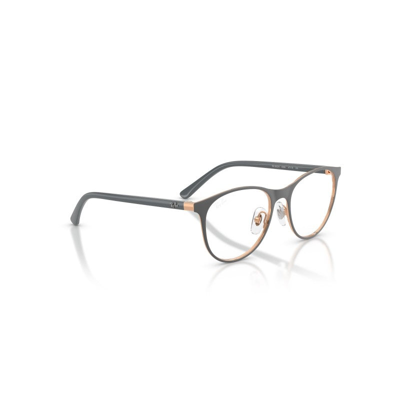 OCCHIALI DA VISTA BAMBINO UNISEX | RAY-BAN JUNIOR RY 9552V - 4099 GRIGIO SU ORO ROSA - CALIBRO 45