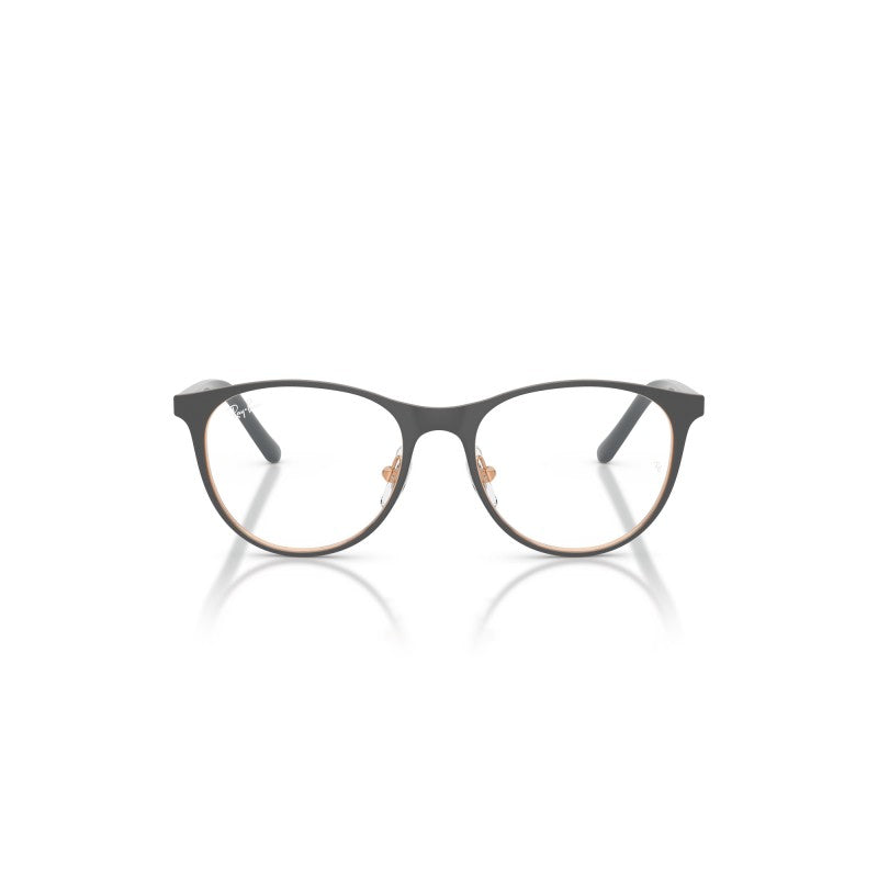 OCCHIALI DA VISTA BAMBINO UNISEX | RAY-BAN JUNIOR RY 9552V - 4099 GRIGIO SU ORO ROSA - CALIBRO 45
