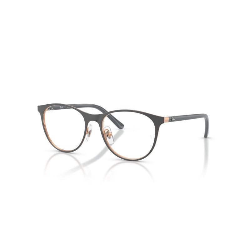 OCCHIALI DA VISTA BAMBINO UNISEX | RAY-BAN JUNIOR RY 9552V - 4099 GRIGIO SU ORO ROSA - CALIBRO 45