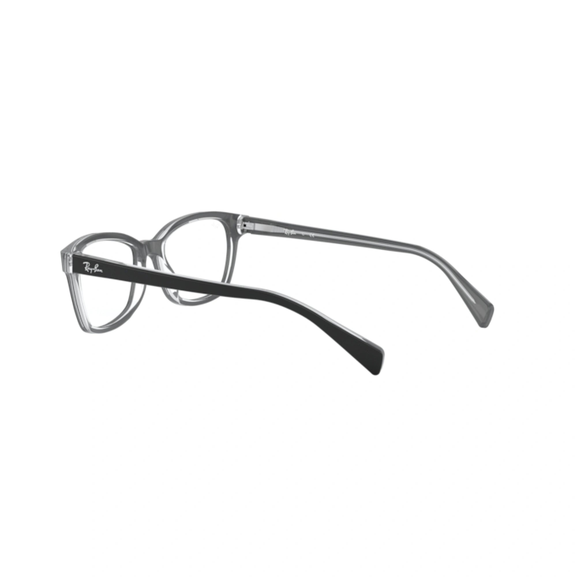 RAY-BAN JUNIOR RY 1591 - 3529 NERO SUPERIORE SU TRASPARENTE | OCCHIALE DA VISTA DONNA | CALIBRO 46