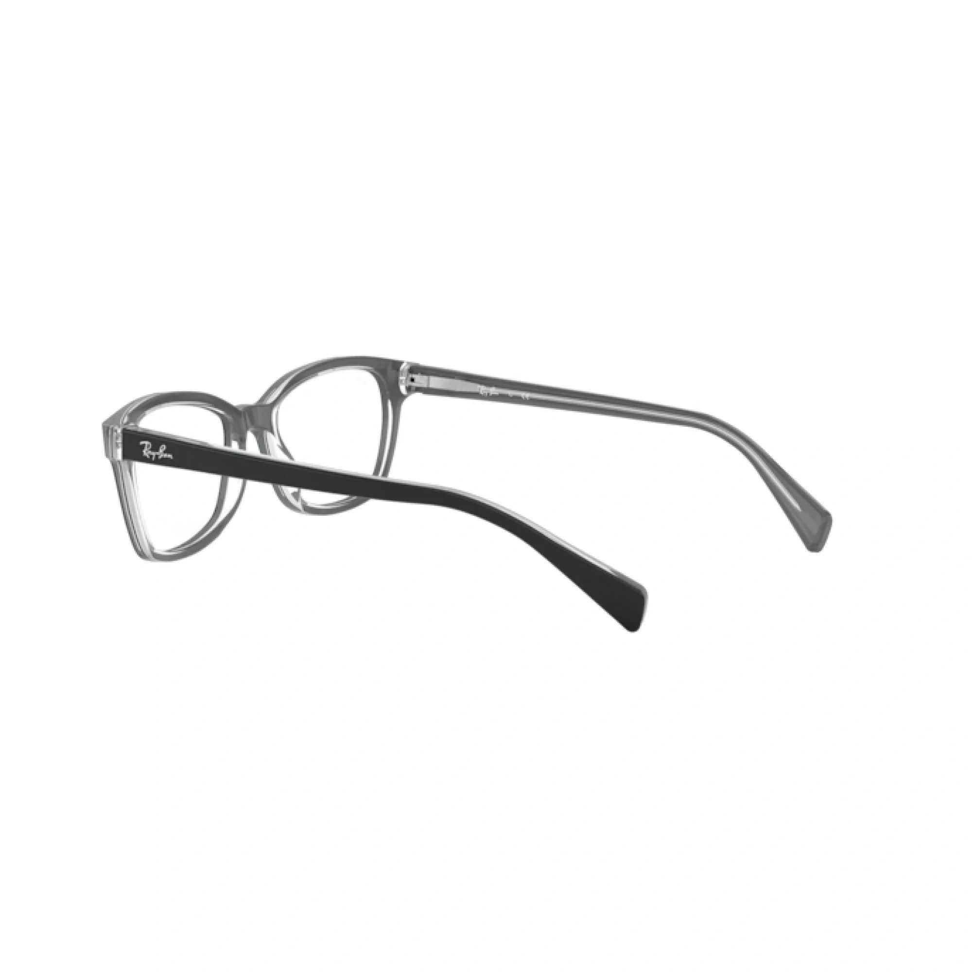 RAY-BAN JUNIOR RY 1591 - 3529 NERO SUPERIORE SU TRASPARENTE | OCCHIALE DA VISTA DONNA | CALIBRO 48