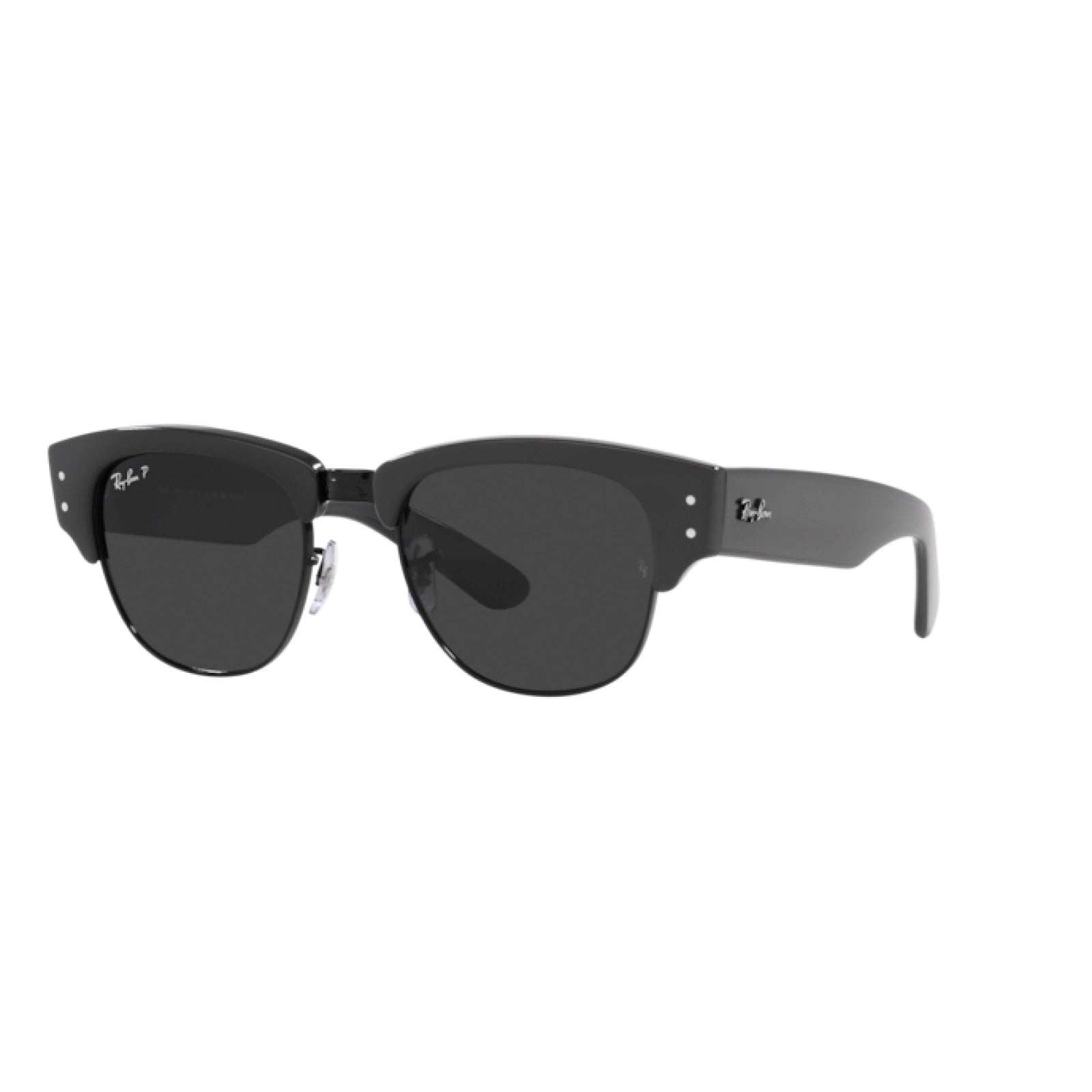 RAY-BAN RB 0316S MEGA CLUBMASTER 136748 GRIGIO SU NERO | OCCHIALE DA SOLE UNISEX CALIBRO 53