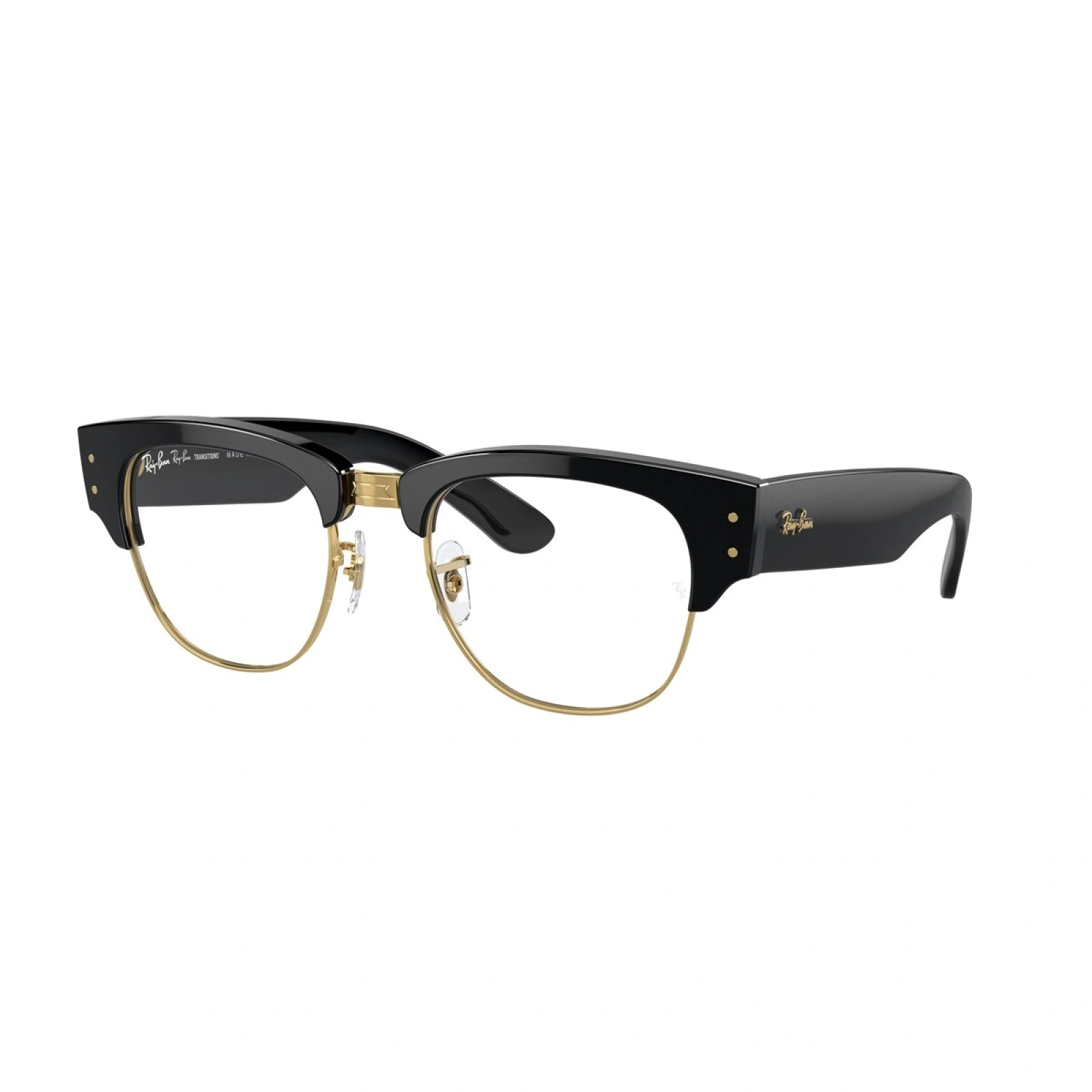 RAY-BAN RB 0316S MEGA CLUBMASTER 901/GG NERO SU ORO | OCCHIALE DA SOLE UNISEX CALIBRO 50